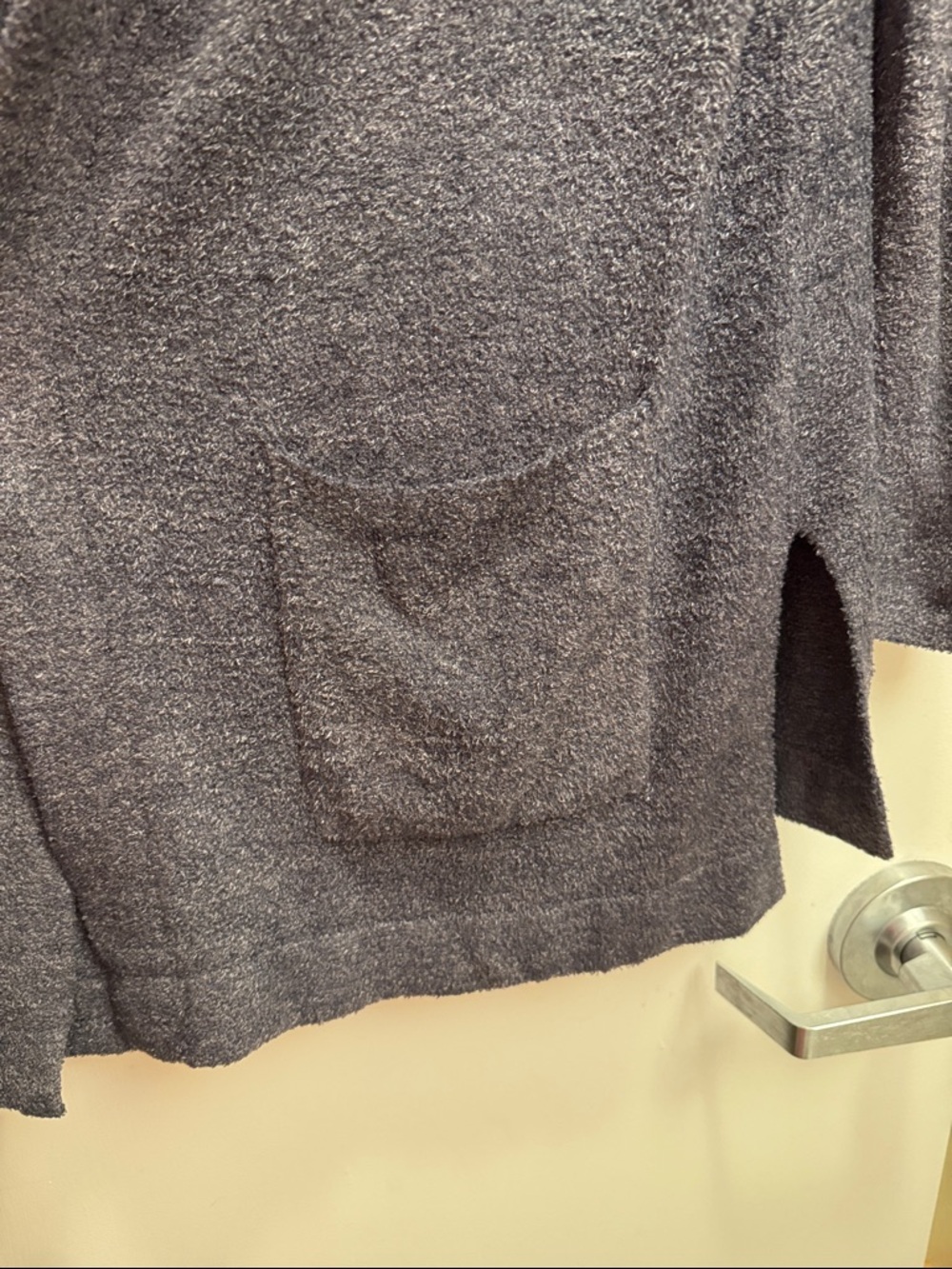 Barefoot Dreams CozyChic Lite Long Hooded Open Front Cardigan Sweater Sz M - Picture 3 of 9